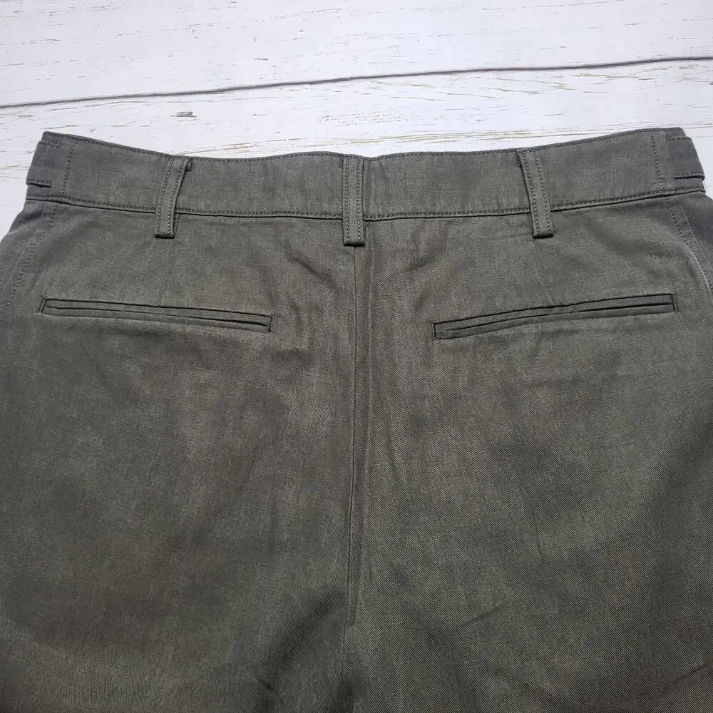 Madewell Barrel Trouser Pants Drapey Twill Olive Green Pleated Minimalist 10 - Picture 6 of 11